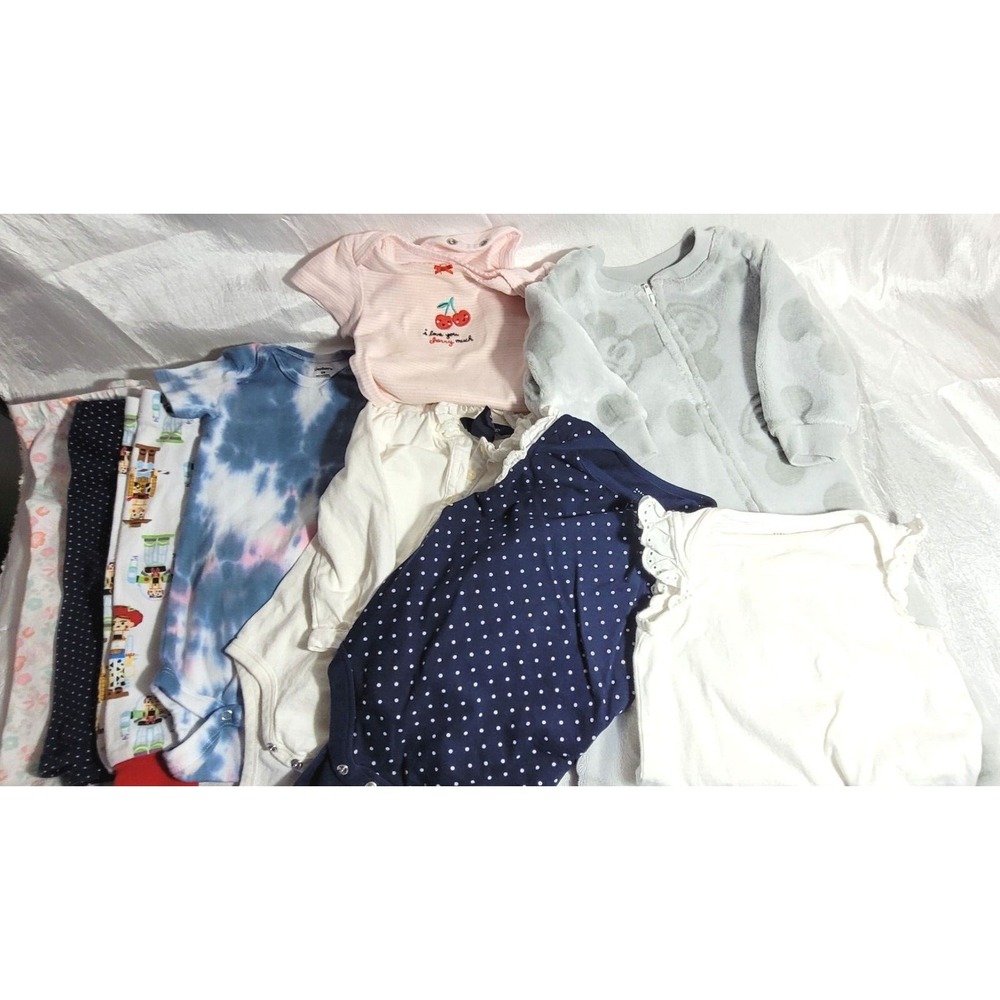 LOT 9 Pcs Designer Baby Girl Clothes: Disney, GAP, Ralph Lauren, Carters - 12 Mo